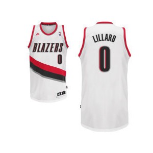 Men's  Damian Lillard Revolution 30 Swingman White Jersey